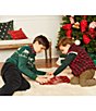 Class Club Big Boys Dog & Duck Intarsia Christmas Sweater, Color:Green - Image 4