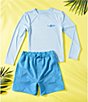 Class Club Big Boys Long Sleeve Shark Graphic Rashguard - Image 3