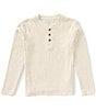Class Club Big Boys Performance Stretch Knit Long Sleeve Henley - Image 2