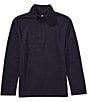 Class Club Big Boys Quarter Zip Pique Long Sleeve Pullover, Color:Navy - Image 1