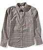 Class Club Big Boys Window Pane Check Button-Front Long Sleeve Shirt, Color:Khaki - Image 1