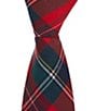 Class Club Boys 14#double; Plaid Tie, Color:RED - Image 1