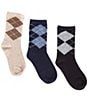 Color:Assorted - Image 2 - Boys 3-Pack Argyle Dress Socks