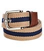 Color:Khaki - Image 1 - Boys Stripe Stretch Woven Belt