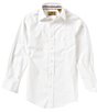 Color:White - Image 1 - Gold Label Big Boys 8-20 Non-Iron Long-Sleeve Pinpoint Oxford Button-Front Shirt