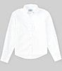 Color:White - Image 1 - Big Boys 8-20 Long Sleeve Oxford Shirt