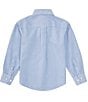 Color:Blue - Image 2 - Little Boys 2T-7 Long-Sleeve Non-Iron Micro Stripe Button-Front Shirt