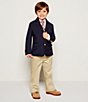 Color:Khaki - Image 5 - Little Boys 3T-7 Flat-Front Twill Pants