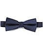 Color:Navy - Image 1 - Boys Solid Silk Bow Tie