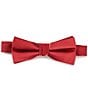 Color:Red - Image 1 - Boys Solid Silk Bow Tie