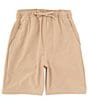 Color:Chino - Image 1 - Kinetic Big Boys 8-20 Mini Grid Pull-On Shorts