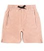 Color:Coral - Image 1 - Kinetic Big Boys 8-20 Pull-On Lined Sidevent Performance Shorts