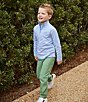 Color:Green - Image 3 - Little Boys 2T-7 5-Pocket Stretch Twill Pants