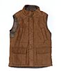 Color:Brown - Image 1 - Little Boys 2T-7 Faux Suede Vest