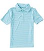 Color:Cabbage - Image 1 - Little Boys 2T-7 Feeder Stripe Short Sleeve Synthetic Polo
