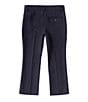 Color:Navy - Image 2 - Little Boys 2T-7 Flat Front Dress Pants