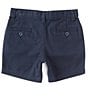 Color:Navy - Image 2 - Little Boys 2T-7 Flat Front Stretch Twill Shorts