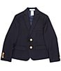 Color:Navy - Image 1 - Little Boys 2T-7 Gold Button Blazer