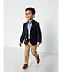 Color:Navy - Image 3 - Little Boys 2T-7 Gold Button Blazer