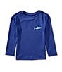 Class Club Little Boys Long Sleeve Shark Graphic Rashguard, Color:Navy - Image 2