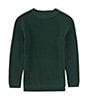 Color:Hunter - Image 1 - Little Boys 2T-7 Long Sleeve Crew Neck Sweater