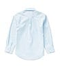Color:Blue - Image 2 - Little Boys 2T-7 Long Sleeve Doby Stretch Dress Shirt