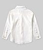 Color:White - Image 2 - Little Boys 2T-7 Long Sleeve Linen Sport Shirt