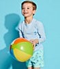 Class Club Little Boys 2T-7 Long Sleeve Rash Guard, Color:Blue - Image 4