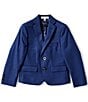 Color:Blue - Image 1 - Little Boys 2T-7 Long Sleeve Sharkskin Jacket