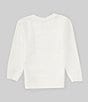Color:White - Image 2 - Little Boys 2T-7 Long Sleeve St. Barth Terry Crew Neck Sweatshirt