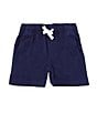 Color:Navy - Image 1 - Little Boys 2T-7 Pull-On Twill Shorts