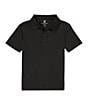 Color:Black - Image 1 - Little Boys 2T-7 Short Sleeve Pique Polo Shirt