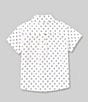 Color:White - Image 2 - Little Boys 2T-7 Short Sleeve Leaf Print Woven Shirt
