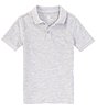 Color:Grey Heather - Image 1 - Little Boys 2T-7 Short Sleeve Pique Polo