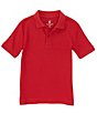 Color:Red - Image 1 - Little Boys 2T-7 Short Sleeve Pique Polo