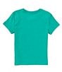 Color:Green - Image 2 - Little Boys 2T-7 Short Sleeve Solid Crew Neck T-Shirt