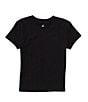 Color:Black - Image 1 - Little Boys 2T-7 Short Sleeve Solid Crew Neck T-Shirt