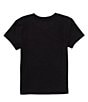Color:Black - Image 2 - Little Boys 2T-7 Short Sleeve Solid Crew Neck T-Shirt