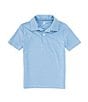 Color:Colony Blue - Image 1 - Little Boys 2T-7 Short Sleeve Synthetic Micro Stripe Polo