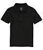 Color:Black - Image 1 - Little Boys 2T-7 Short-Sleeve Double-Knit Synthetic Performance Polo Shirt