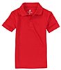 Color:Red - Image 1 - Little Boys 2T-7 Short-Sleeve Double-Knit Synthetic Performance Polo Shirt
