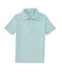 Color:Mint - Image 1 - Little Boys 2T-7 Short Sleeve Synthetic Swordfish Print Polo Shirt