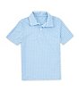 Color:Blue - Image 1 - Little Boys 2T-7 Short Sleeve Synthetic Swordfish Print Polo Shirt