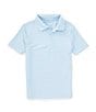 Class Club Little Boys Short Sleeve Turtle Print Synthetic Polo Shirt, Color:Blue - Image 1