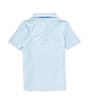 Color:Blue - Image 2 - Little Boys 2T-7 Short Sleeve Turtle Print Synthetic Polo Shirt