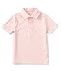 Color:Pink - Image 1 - Little Boys 2T-7 Short Sleeve Turtle Print Synthetic Polo Shirt
