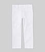 Color:White - Image 1 - Little Boys 2T-7 Solid Synthetic Stretch Dress Pants