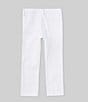 Color:White - Image 2 - Little Boys 2T-7 Solid Synthetic Stretch Dress Pants