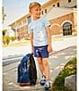 Class Club Little Boys Synthetic Patriotic Pull-On Shorts, Color:Navy - Image 5