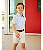 Class Club Little Boys Synthetic Shorts, Color:String - Image 3